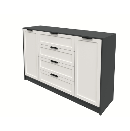 Тумба Тренд КТ-Т160 (Антрацит ЛДСП/ Кашемир ЛМДФ) Ш1600 В1020 Г451 Тумба Тренд КТ-Т160 (Антрацит ЛДСП/ Кашемир ЛМДФ) Ш1600 В1020 Г451